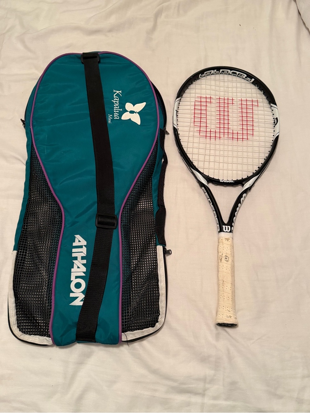 Wilson Federer Team 105 Tennis Racquet with Athalon Sports One Bag